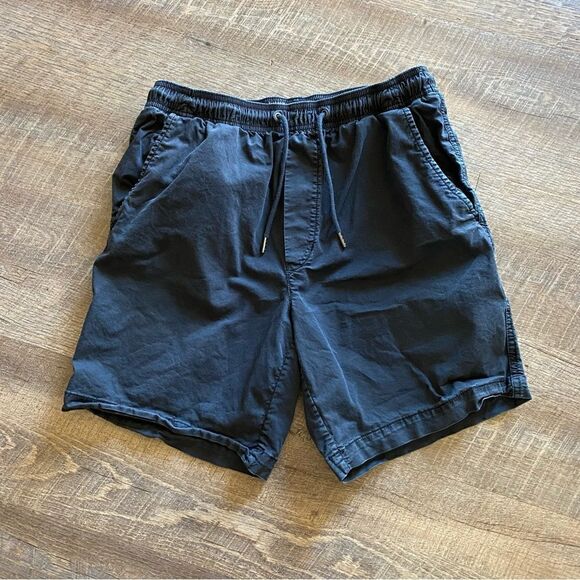 American Eagle Flex Shorts Black Small Elastic Waist Cotton - Picture 2 of 8